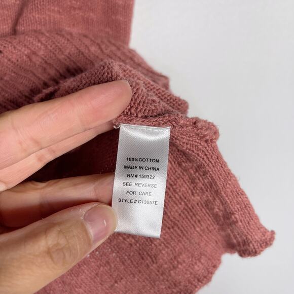 Jamison Womens XSmall XS Pink Becca Collar Polo Pullover Top Knit Split V Neck - Picture 8 of 11